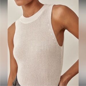 Reformation Cream Knit Tank Top